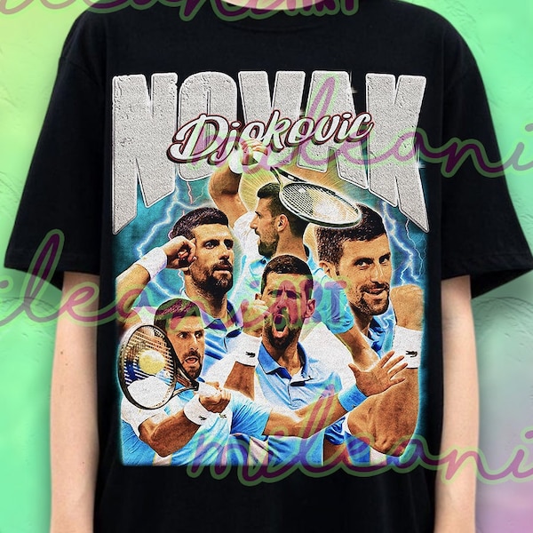 Novak Djokovic T-shirt | Vintage Rap Tee Shirt | Sport Movie Music Shirt | Gift for Him Her Tees | Men Women Unisex Tshirt | ME204