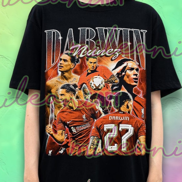 Darwin Nunez T-shirt | Vintage Rap Tee Shirt | Sport Movie Music Shirt | Gift for Him Her Tees | Men Women Unisex Tshirt | ME226