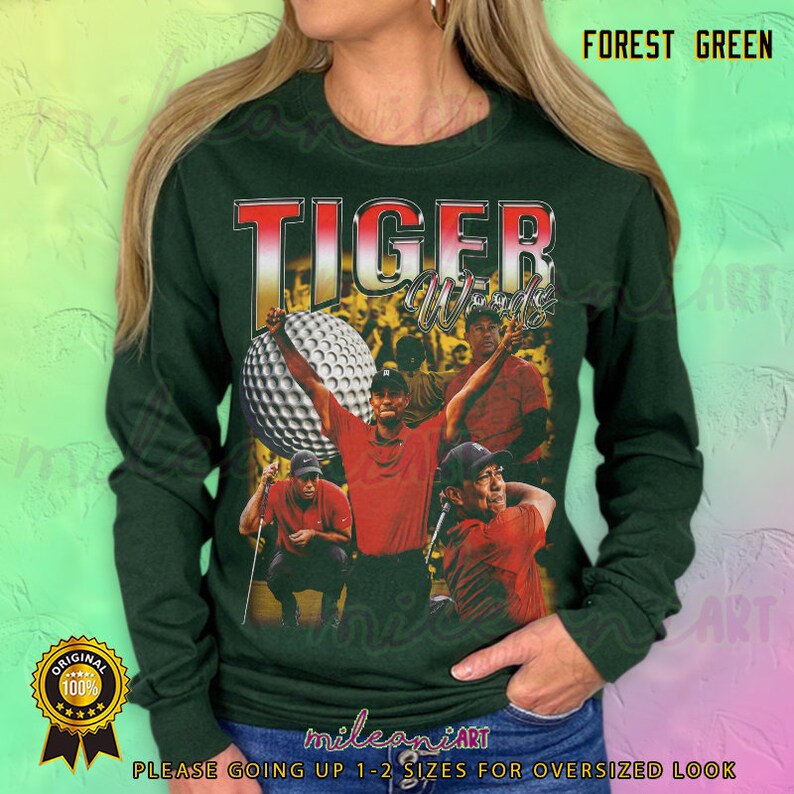 Tiger Woods Vintage Tee Shirt, Tiger Woods Golf Shirt Tshirt