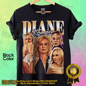 German Actress Diane Kruger Vintage Sweatshirt, Retro 90s Diane