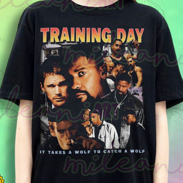 Training Day Shirt, Movie Shirt, Vintage Bootleg, Gift, Retro, Unisex, 90s Graphic Tee Sweatshirt VT09