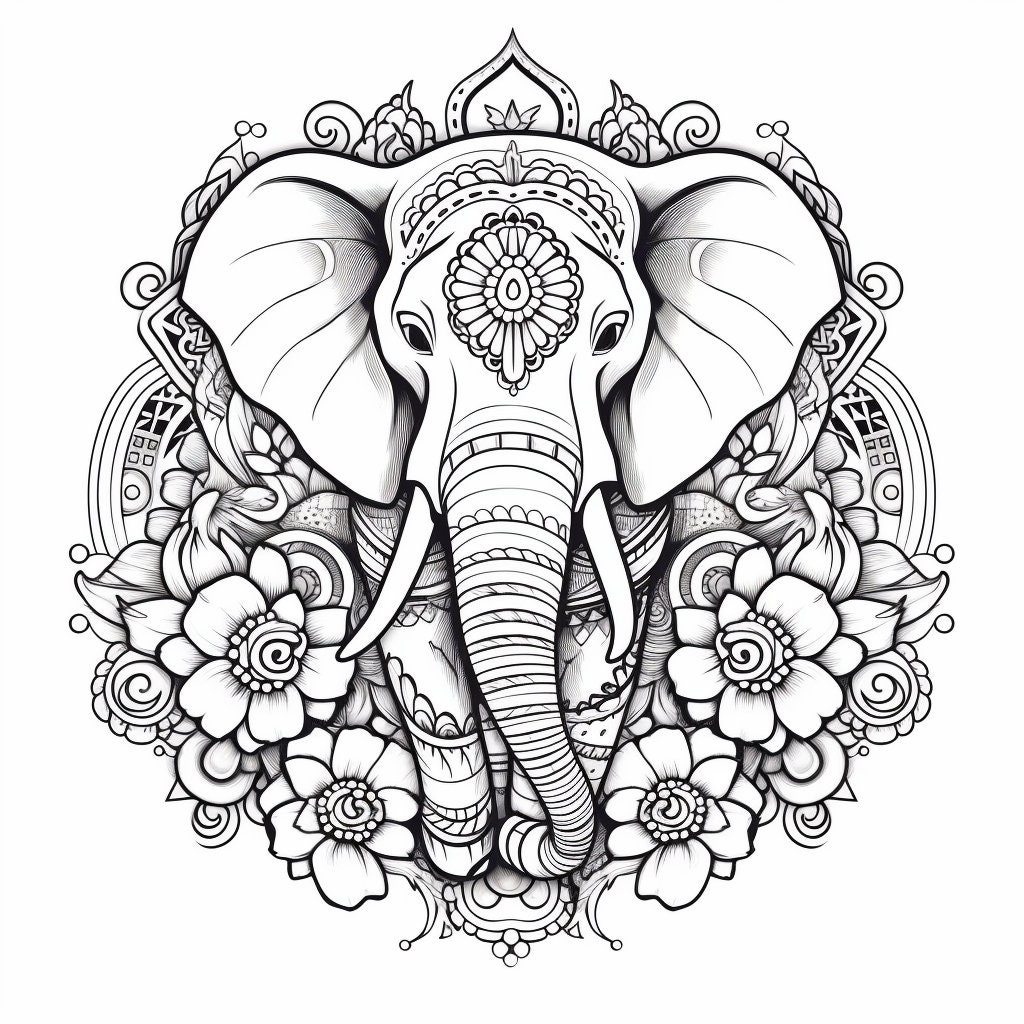 Elephants Digital Download Coloring Pages Henna Mandala Etsy elephants-digital-download-coloring-pages-henna-mandala-etsy