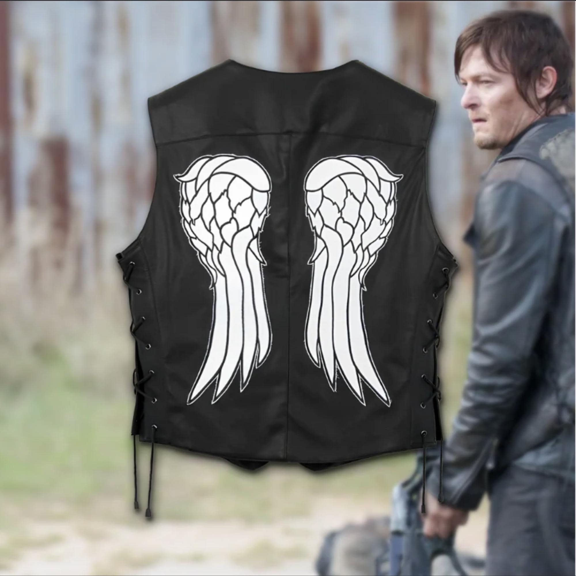 Dixon Leather Jacket The Walking Dead Daryl Dixon Vest Daryl Dixon
