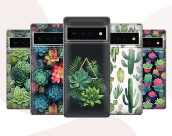 Succulent Case Cactus Joy Cover for iPhone 16 15 14 13 12 Pro 11 XR SE, Samsung S24 S23 S25 A56 5G A15 S23 FE, Google Pixel 9 Pro xl 8A 7 6
