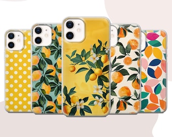 Citrus Lemon Phone Case Orange Cover for iPhone 16 15 14 13 Pro 11 XR SE, Samsung S24 S23 S25 A36 5G A15 S23 FE, Google Pixel 9 Pro 8A 8 7 6