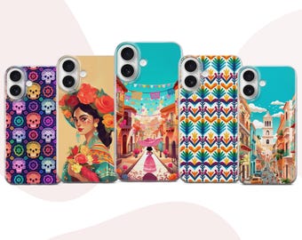 Mexican Phone Case Talavera Cover for iPhone 17 16 15 14 13 Pro 11 XR SE, Samsung S24 S23 S25 A56 5G A15 S23 FE, Google Pixel 10 9 8 7
