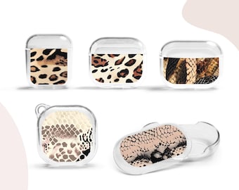 Leopard Airpods Case Snakeskin Animal Print Cover for Airpods Pro 4  3  2  1 Apple Beats Pro  Studio Buds Plus +  Buds 2 Live FE