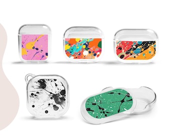 Ink Splatter Airpods Case Paint Cover for Airpods Pro 4  3  2  1 Apple Beats Pro  Studio Buds Plus +  Buds 2 Live FE