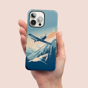 Telefoonhoesje voor iPhone 16 15 14 13 12 Pro Max Plus Mini, Samsung Galaxy S24 S23 S22 Plus Ultra, Google Pixel 9 Pro | Vintage vliegtuighoes