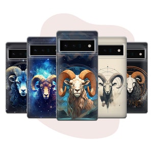 Aries Zodiac Phone Case Horoscope Cover for iPhone 16 15 14 13 12 Pro 11 XR SE, Samsung S24 S23 S25 5G A15 S23 FE, Google Pixel 9 Pro 8A 8