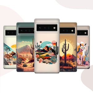 Western Desert Phone Case Cactus Cover for iPhone 16 15 14 13 12 Pro 11 XR SE, Samsung S24 S23 S25 A56 5G A15 S23 FE, Google Pixel 9 Pro 8A