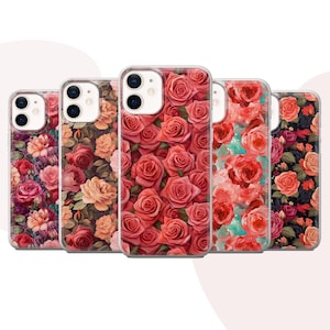 ヴィンテージ ローズ フォンケース フローラル カバー iPhone 16 15、Google Pixel 9 8、Samsung S25、Huawei、OnePlus、Realme、Oppo、Vivo、Xiaomi用
