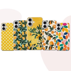 Coque de portable citron et agrumes Orange Fruit Cover pour iPhone 17, 16e, 15, 14, 13 Pixel 10A, 9A, 9Pro XL, 8A, 7A, 6 Samsung S26, S25Fe, A56, A16