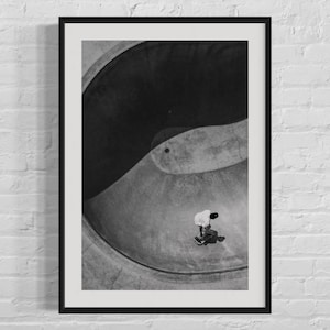 Fine Art Photography Skateboard UNFRAMED Print- Classic Black & White Skate Art Los Angeles Venice Beach - Gift for Him - Gift for Her