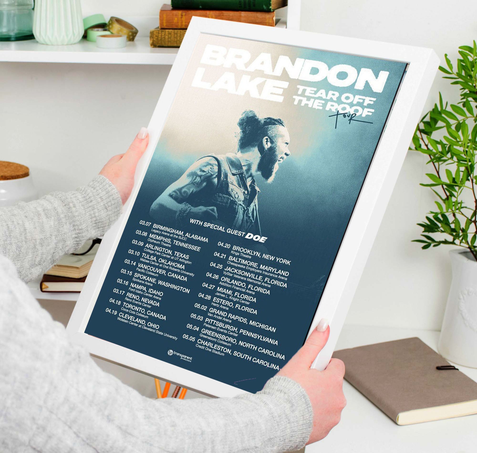 Brandon Lake Tear off the roof Tour 2024 tour poster sold by Head Iseabal SKU 4705768