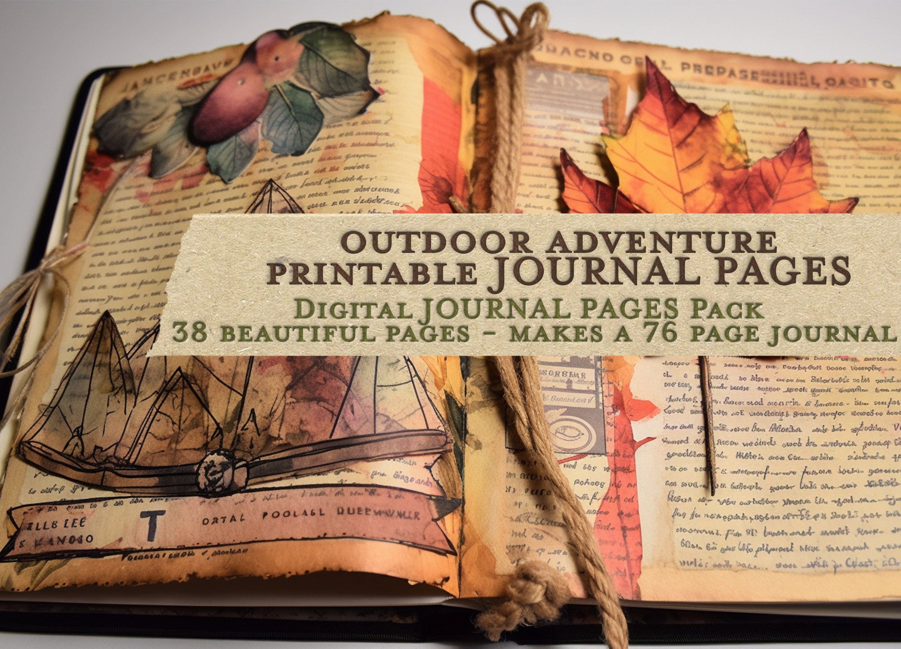 Outdoor Adventure Camping RV Printable Junk Journal Kit - Etsy