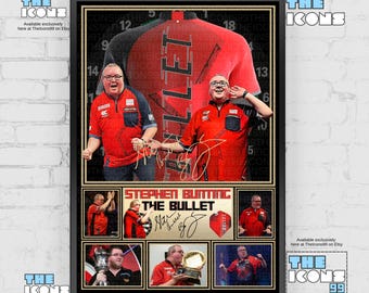 Stephen Bunting 'The Bullet' Darts Poster: Signed Memorabilia