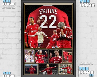 Liverpool FC Icon Hugo Ekitike Football Shirt Back Print / Poster / Memorabilia / Collectible / Signed
