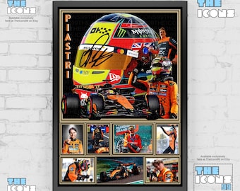 Oscar Piastri Formula 1 Icon Helmet Print / Poster / Framed Memorabilia / Collectible / Signed