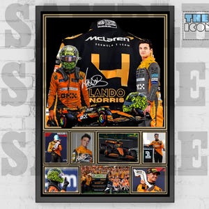 Lando Norris F1 Icon Helmet Print / Poster / Framed Memorabilia / Collectible / Signed