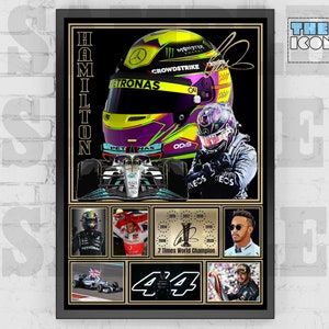 Lewis Hamilton F1 Legend Helmet Print / Poster / Framed Memorabilia / Collectible / Signed