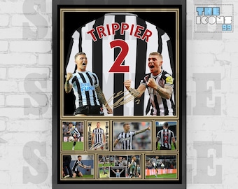 Newcastle United Icon Kieran Trippier Football Shirt Back Print / Poster / Framed Memorabilia / Collectible / Signed