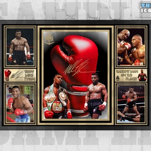 Boxlegende Boxhandschuh Druck / Poster / Boxhandschuh Druck / Memorabilie gerahmt / Sammlerstück / Signiert