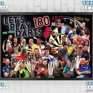 Lets Play Darts Print / Poster / Framed Memorabilia / Mancave / Gift
