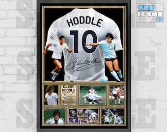Tottenham Spurs Legend Glenn Hoddle Football Shirt Back Print / Poster / Framed Memorabilia / Collectible / Signed