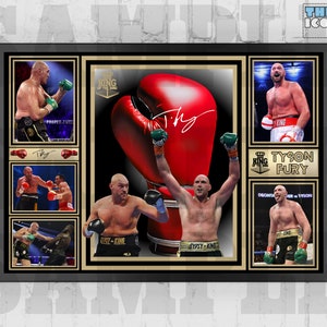 Tyson Fury Boxing Legend Boxhandschuh Druck / Poster / gerahmt Memorabilie / Sammlerstück / signiert