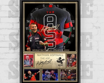 Nathan Aspinall, The Asp Darts Icon Shirt Back Print / Poster / Framed Memorabilia / Collectible / Signed