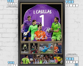 Iker Casillas Real Madrid-affisch: Fotbollsikonminnen
