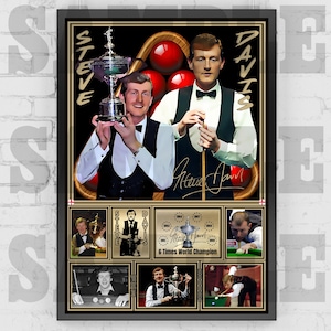 Steve Davis Snooker Legend Print / Poster / Framed Memorabilia / Collectible / Signed