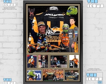 Lando Norris F1 Icon Helmet Print / Poster / Framed Memorabilia / Collectible / Signed