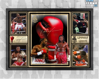 Lennox Lewis Boxing Legend Boxing Glove Print / Poster / Framed Memorabilia / Collectible / Signed