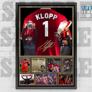 Liverpool FC Legend Jurgen Klopp Football Shirt Back Print / Poster / Framed Memorabilia / Collectible / Signed