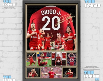 Liverpool FC Legend Diogo Jota Football Shirt Back Print / Poster / Memorabilia / Collectible / Signed