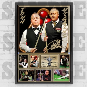 John Higgins Snooker Legend Print / Poster / Framed Memorabilia / Collectible / Signed