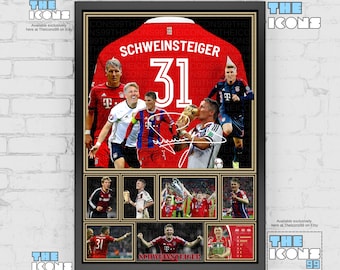 Bastian Schweinsteiger Bayern Munich Poster: Football Icon Memorabilia