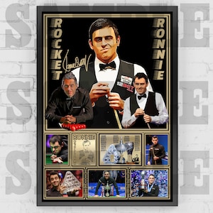 Rocket Ronnie O&#39;Sullivan Snooker Icon Print / Poster / Framed Memorabilia / Collectible / Signed