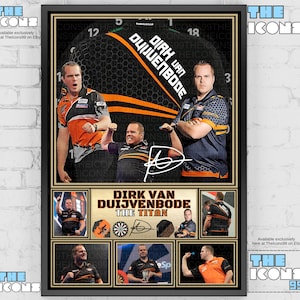 Dirk Van Duijvenbode 'The Titan' Darts Icon Poster: Signed Memorabilia
