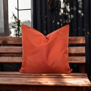 Terracotta Outdoor Any Size Pillow Cover, Stain & Water Resistant Patio Pillow Case, Outdoor Beach House Cushion Cover, Invisible Zipper