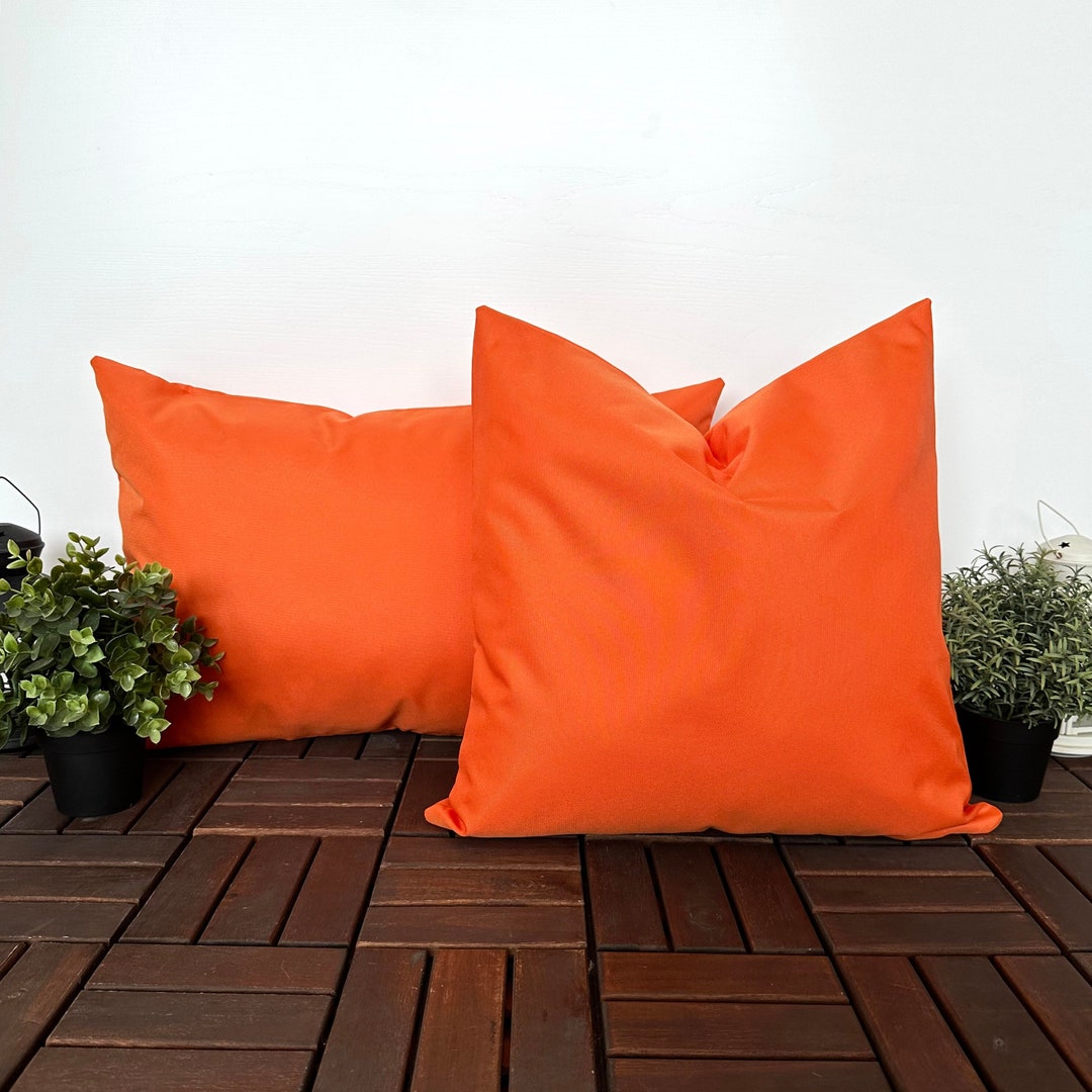 Orange Outdoor Throw Pillow Cover Stainproof & Waterproof Etsy Australia