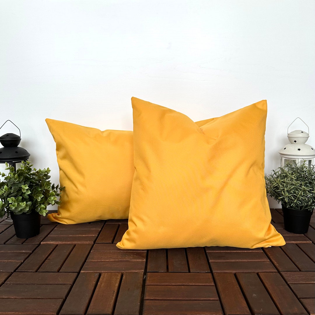 Yellow Outdoor Cushion Cover, Stainproof & Waterproof Vibrant Patio