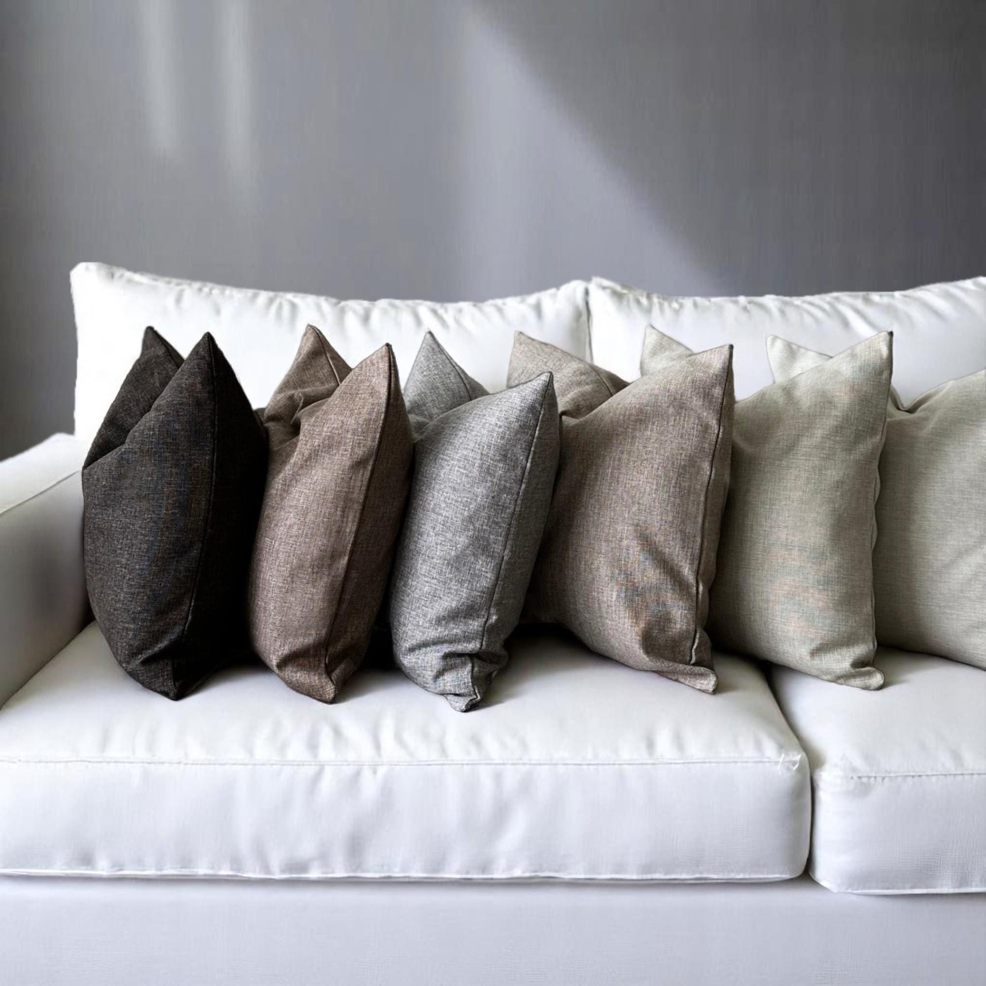 Earth Tones Linen Throw Pillow Cover, Any Size Cozy Home Pillow Case, Heavy  Linen Long Cushion Cover, Hidden Zipper, Boho House Textile