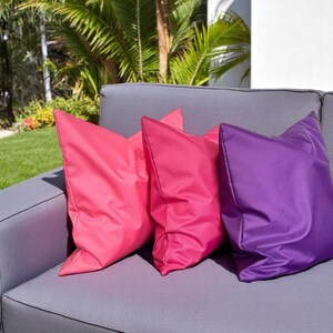 Pink & Lila Outdoor-Kissenbezug, lebendiger wasserfester Outdoor-Kissenbezug, Kissenbezug für die Terrasse, versteckter Reißverschluss, 26 Farben
