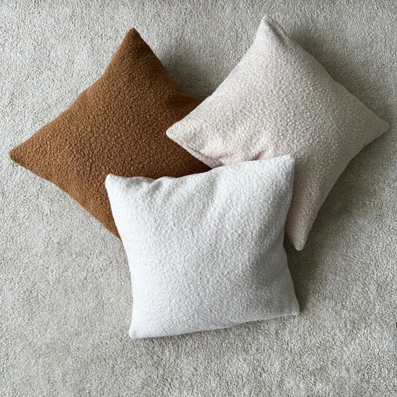 Teddy Any Size Throw Pillow Cover Puffy Boucle Cushion Cover Curly Super Soft Modern Boho Pillow Case Cozy Bedroom Decor 20x20 28x28 Etsy