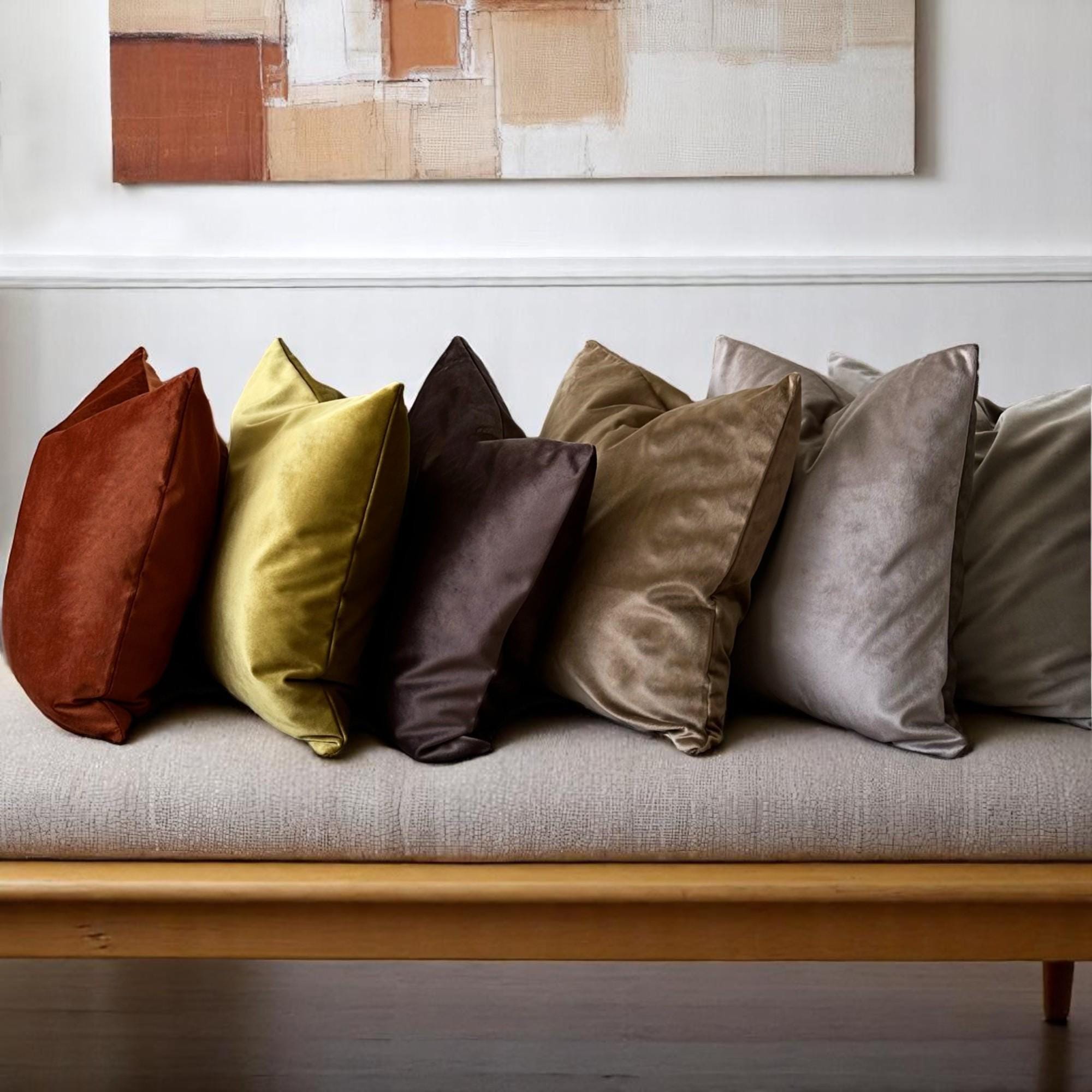 MIULEE 2 Pezzi all'Aperto Copricuscini Impermeabile Federe per Cuscino Decorativi Moderni in Poliestere Cuscini in Lino per Divano Sedie Picnic Camera da Letto 45x45 cm Beige