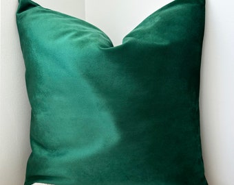 Velvet Golf Green Pillow Cover, Boho & Soft Any Size Throw Pillow Cover, Luxury Velvet Cushion Cover, Bedroom Decor, Invisible Zipper, 16x16