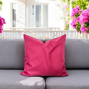 Pink Farbe Outdoor Kissenbezug, schmutz- und wasserabweisender Dekokissenbezug, jede Größe Outdoor Kissenbezug, Terrasse oder Veranda Dekoration